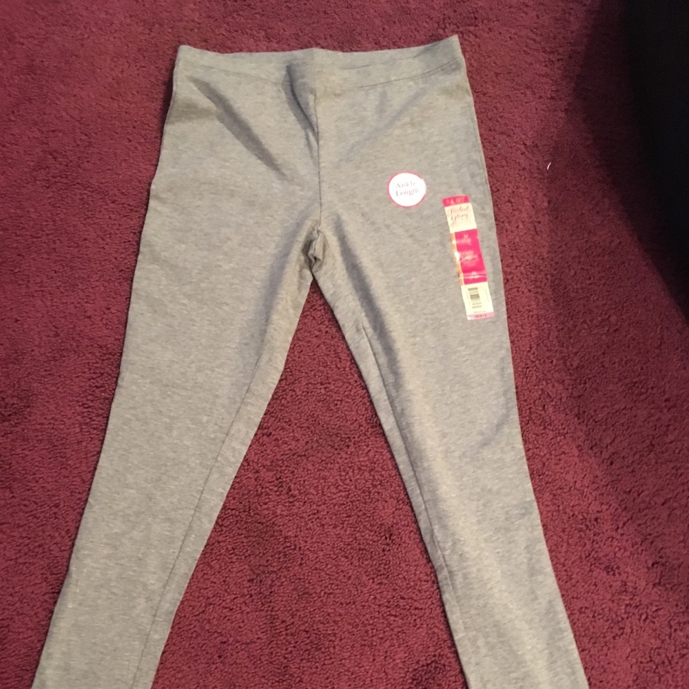 Faded Glory gray leggings Never Worn NWOT Size 7/8